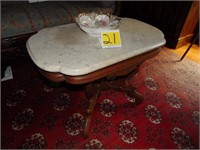 Marble top parlor table