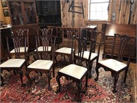 (8) Chippendale claw and ball dining room chairs