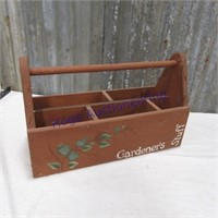 Wood tool box w/ sections