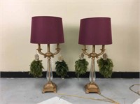 A pair of decorative lamps