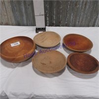 5 Wood bowls