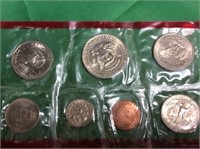 1980 Us 7 Coin Set, Includes 2 $1 Coins
