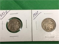 1937 & 1937d Buffalo Nickels