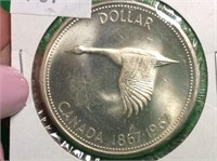 1967 Canadian Silver Dollar (slight Die Rotation)