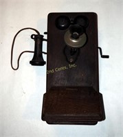 Antique Kellog Oak Crank Wall Phone