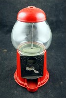 Small Vintage Coin Glass Gum Ball Machine