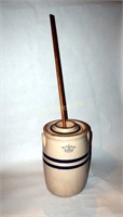 Antique Crown 3 Gallon Butter Churn Crock Pottery