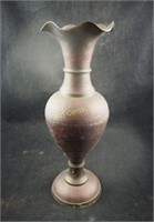 Vintage 16" Brass Engraved India Tall Vase