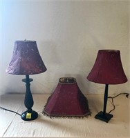 (2) table lamps with matching shades