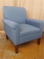 Huge Blue Armed Accent Chair