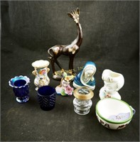 9 Pcs Vintage Ceramic & Glass Collectible Lot