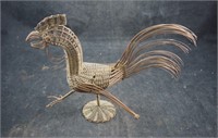 Vintage Folk Art Wire Crafted 12" Fighting Rooster