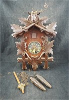 Vintage Large Hand Carved Germany Cuckoo Clock