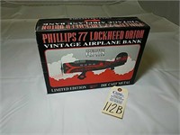 Pillips 77 Lockhead Airplane Bank Limited Edition