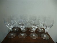 Eight Stewart wine glasses