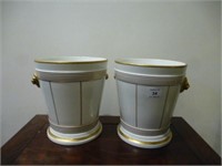 Pair of Mottahedeh porcelain urns