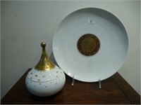 Rosenthal dish and lidded bowl, by Bjorn Winblad