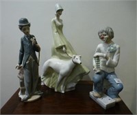 Three porcelain figures