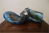 Contemporary signed glass sculpture