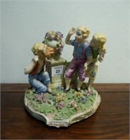 Continental porcelain figural group of children