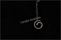 14k White Gold Necklace with Pendant
