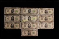 Ten $5 Federal Reserve Notes