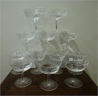 Twelve Waterford Lismore champagne glasses