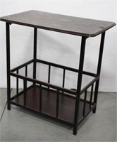 Wood & Metal 2-Tier Side Table