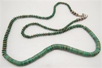 Navajo Turquoise  Heishi Bead Necklace