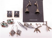(6) Pair Sterling Silver Earring Sets