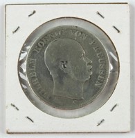 1867 Prussian 1 Vereinsthaler Silver Coin (.900)