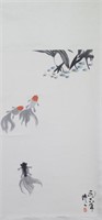 Zuo Ren 1908-1997 Watercolour on Paper Scroll
