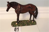 RESIN HORSE FIGURINE 12 X 11