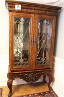 TWO PIECE LIGHTED CHINA CABINET 84 X 48 X 20