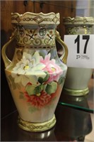 HAND PAINTED NIPPON VASE 12 IN
