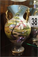 PAINTED VASE 13 IN MADE IN ITALY