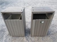 (qty - 2) Outdoor Garbage Can Covers-