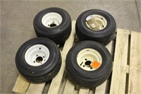 (4) Golf Cart Tires and Rims, 18x8.50-8NHS and