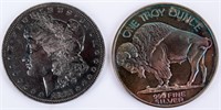 Coin 1882-P Morgan $ & .999 Fine Silver 1 Ounce