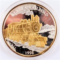 Coin 1 Troy Ounce .999 Silver Alaska Railroad
