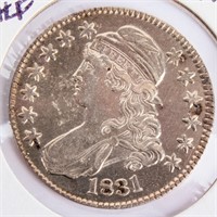 Coin 1831 Bust Half Dollar In Extra Fine