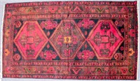 Persian Wool Rug Hand Knotted Hamadan Carpet