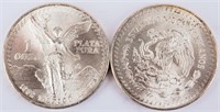Coin 2 Mexican Silver 1 Onza Coins