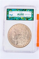 Coin 1890-P  Morgan Silver Dollar NCGS AU50