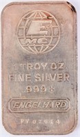 Coin Engelhard 1 Troy OZ.  999 Silver Bar