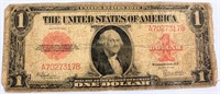 Coin 1923 $1 United States Note Red Seal