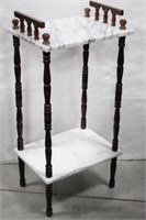 2-Tier Marble Top Telephone Table/ Plant Stand