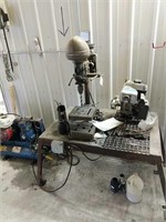 Drill press with table