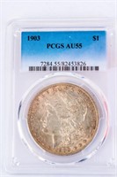 Coin 1903-P Morgan Silver Dollar PCGS AU55