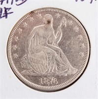 Coin 1876 Seated Half Dollar In Very Fine